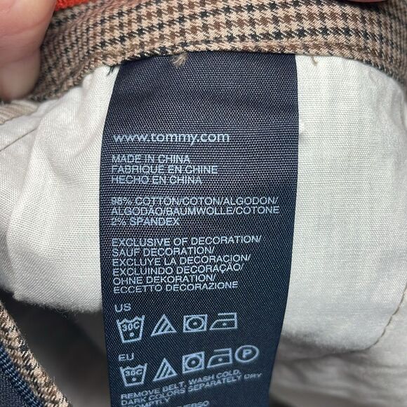 NWT Y2K Tommy Hilfiger Flare Striped Trousers Pants, Low-rise, necktie belt, 2 - Picture 10 of 11